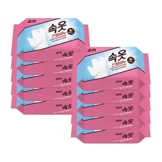 무궁화 소키 속옷전용 무형광 세탁비누 150g 10개