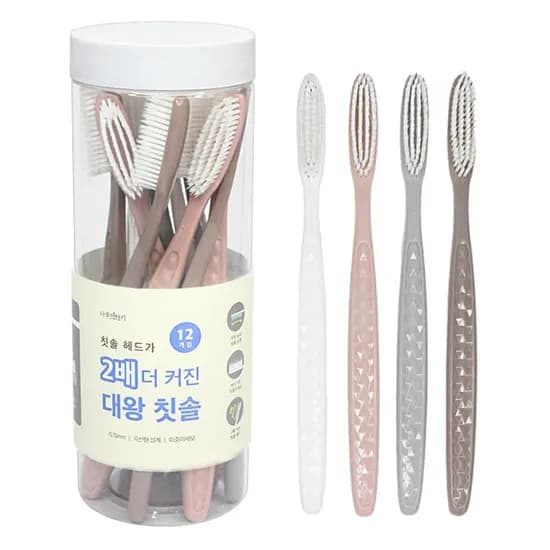대왕칫솔 이중미세모 대형 12개입 8,900원