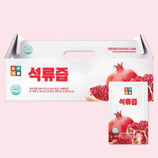 순수식품 석류즙 70ml 25포 1박스
