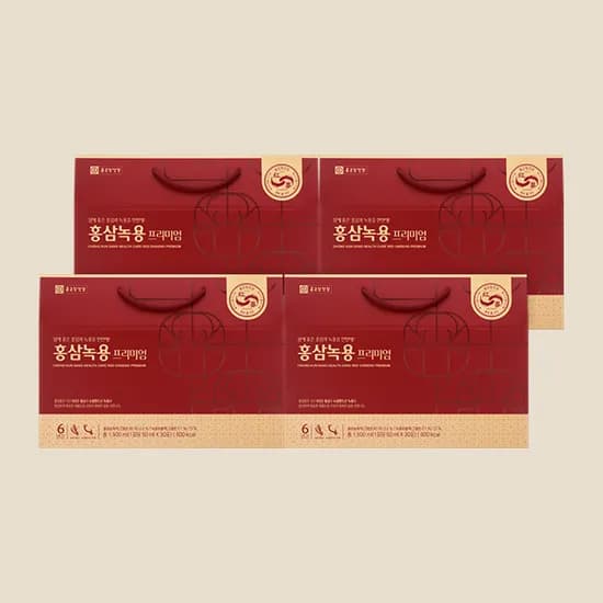 종근당건강 6년근 홍삼녹용 프리미엄, 50ml, 30포, 4박스