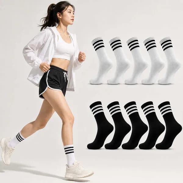마마로 남성 이중바닥 크루삭스 스포츠양말 그레이 5켤레