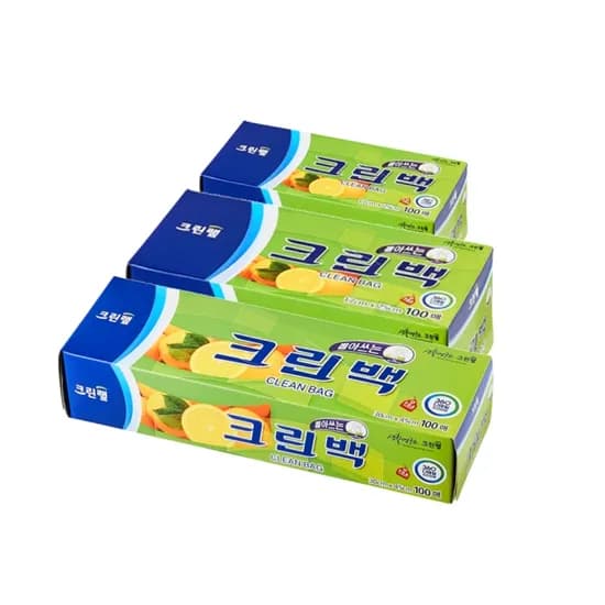 크린랩 크린백 실속세트, 미니 100매 1개 + 중 100매 1개 +대 100매 1개, 1세트