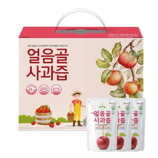 유쾌한농부 밀양얼음골 사과즙 NFC 120ml 50팩