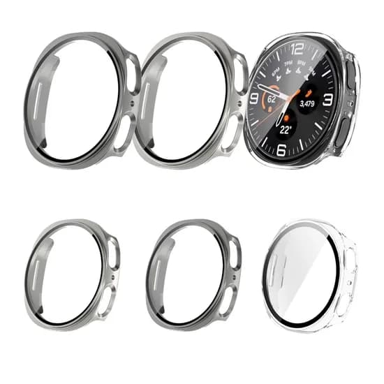 ZELSEN 갤럭시워치8 전용 풀커버 일체형 9H 강화유리 케이스, 40mm, 3개