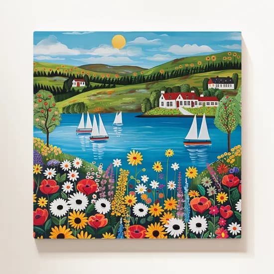 노아 갤러리 풍경 02, 40x40cm, 캔버스 액자