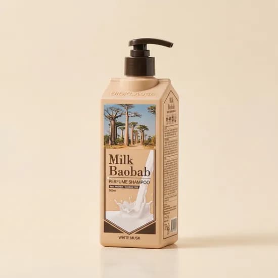 밀크바오밥 퍼퓸 샴푸 화이트머스크 500ml 1개