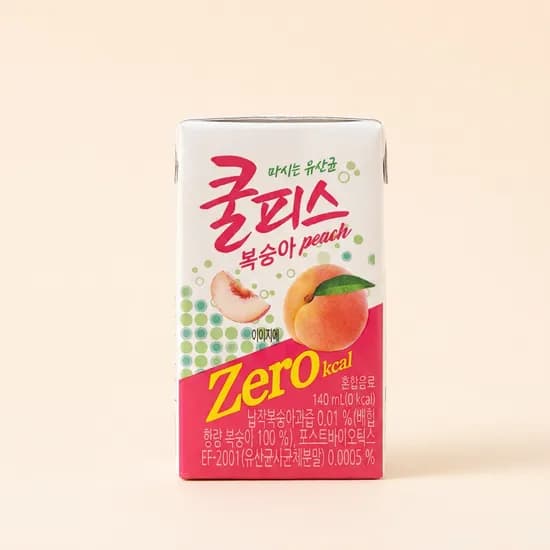 동원 쿨피스 제로 복숭아 복숭아맛 140ml 24개