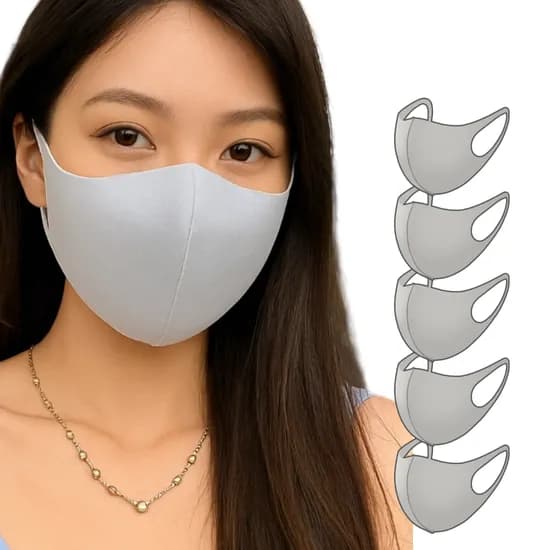 브이핏 다회용 입체 마스크 그레이 5매