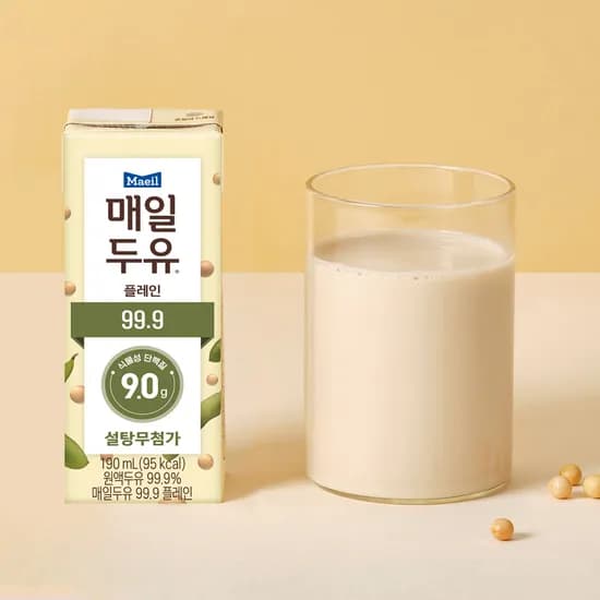 매일유업 매일두유 99.9 플레인, 190ml, 24개