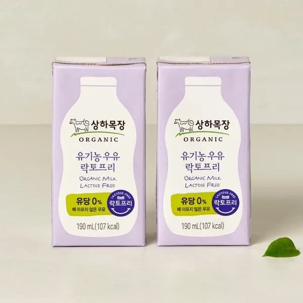상하목장 유기농 우유 락토프리 190ml 48팩