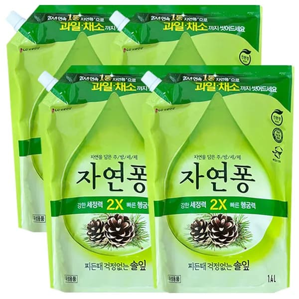 자연퐁 찌든때 걱정없는 솔잎 1.4L 4개 20,500원