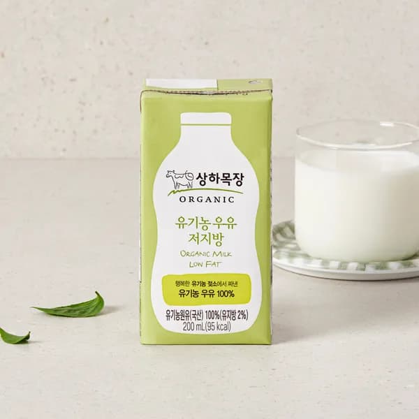 상하목장 유기농 우유 저지방 200ml 48개