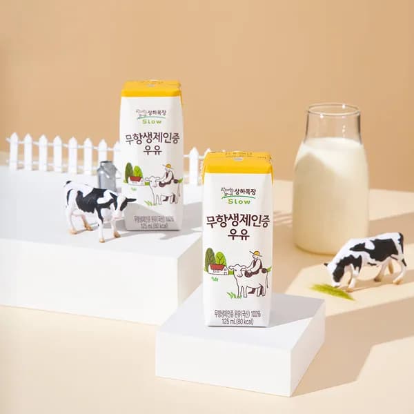 상하목장 무항생제 인증 우유 125ml 24개