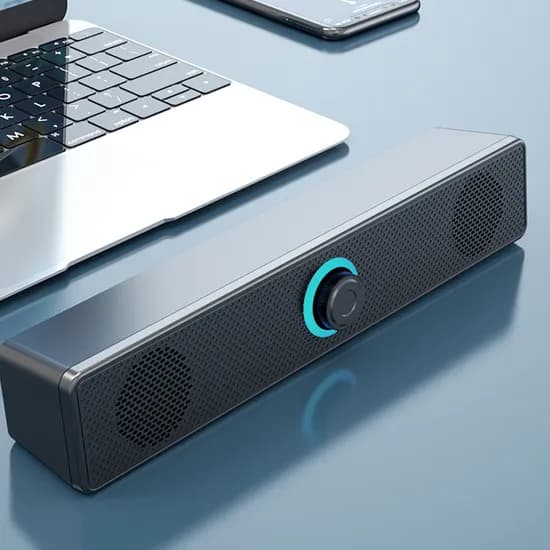 EBUFF 2채널 USB 유선 사운드바 스피커, EBS-SG1, 블랙, 1개
