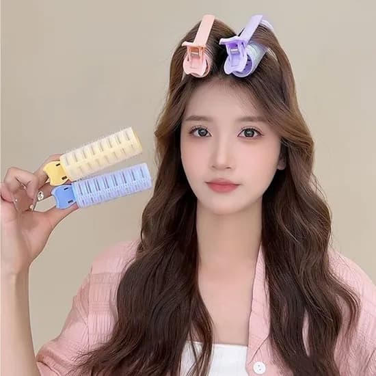 투인원 앞머리 롤업 컬링집게 옐로우 1개