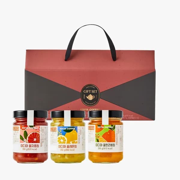 이디야커피 꿀과일청 선물세트 꿀레몬 꿀자몽 꿀한라봉 1세트 23,900원