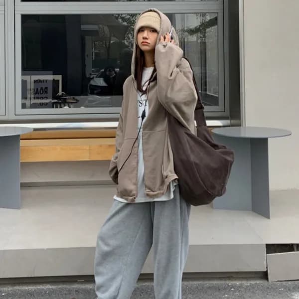 아날로그슈퍼 반달 크로스 빅백 코코아 FREE 1개