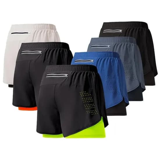 마라톤 러닝숏츠 남여공용 트레일러닝숏츠 3부반바지, 블랙그린, 3XL(32-34)
