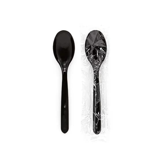 고강도 일회용 숟가락, 검정, 170mm, 100개입, 1개