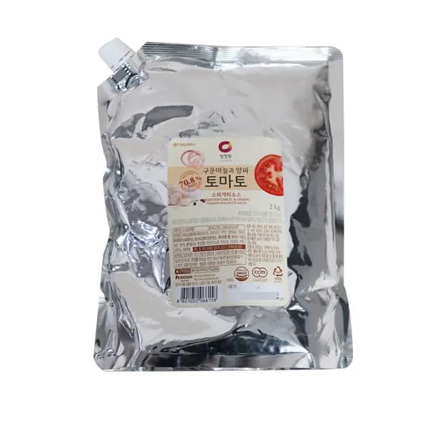 청정원 구운마늘과양파 토마토 스파게티소스 2kg