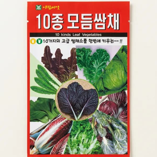 10종 모듬쌈채 씨앗 1000립 1개 5,300원