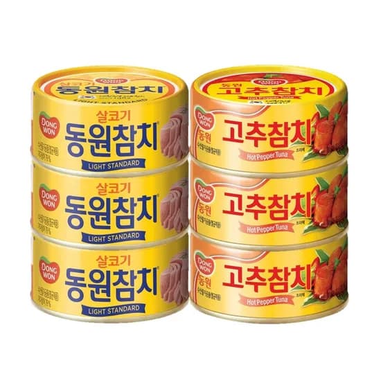 동원참치 살코기+고추 135g 6개입