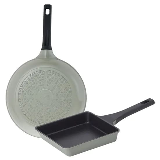 키친플라워 세이지 인덕션 주물 후라이팬, 사각팬 1개 + 후라이팬 28cm 1개, 1세트