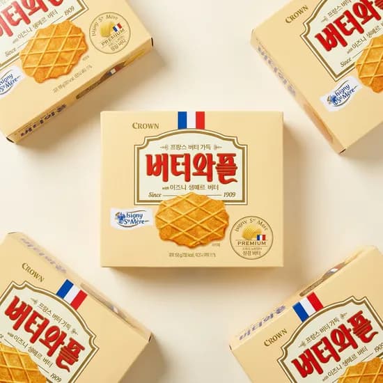 크라운 이즈니 버터와플 중 158g 3개 10,800원
