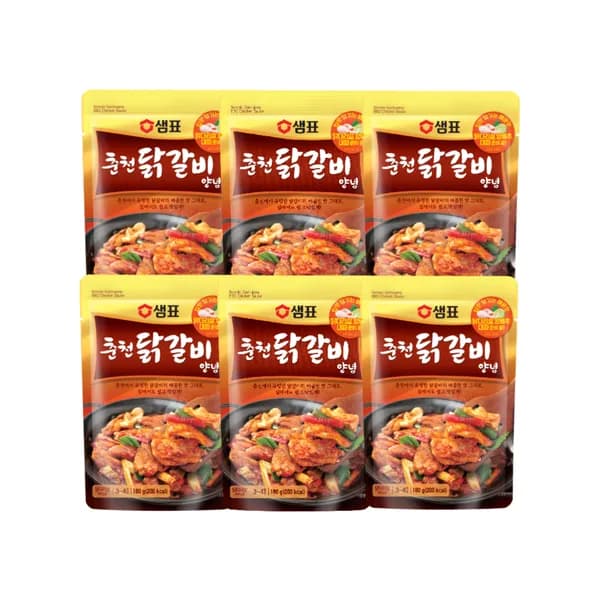 샘표 춘천 닭갈비 양념 180g 6개