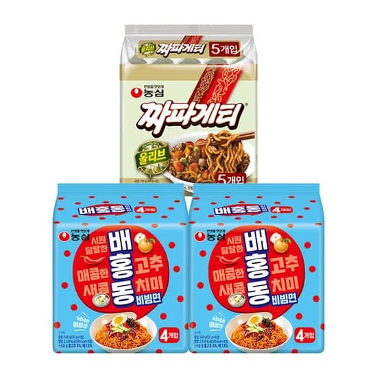 농심 배홍동 비빔면 8개 외 짜파게티 5개 1세트