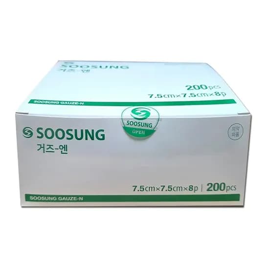 수성 거즈-엔 3인치 7.5cmx7.5cm 8겹 200매입 1개