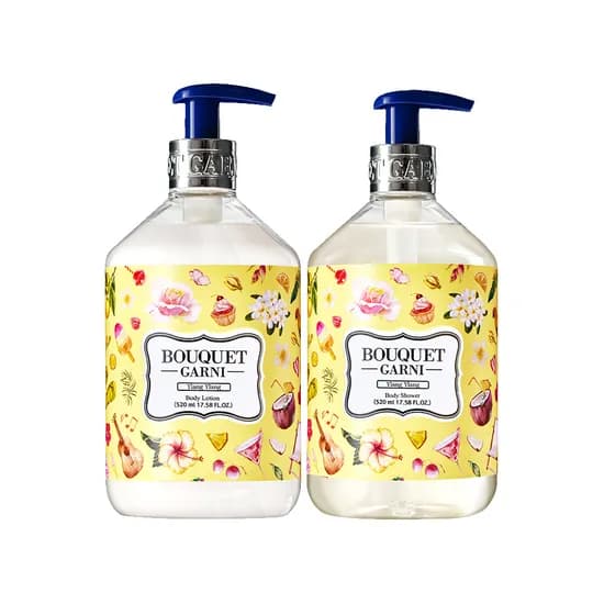 부케가르니 딥 퍼퓸 일랑일랑향 바디워시 + 바디로션, 520ml, 3개 + 3개, 1세트