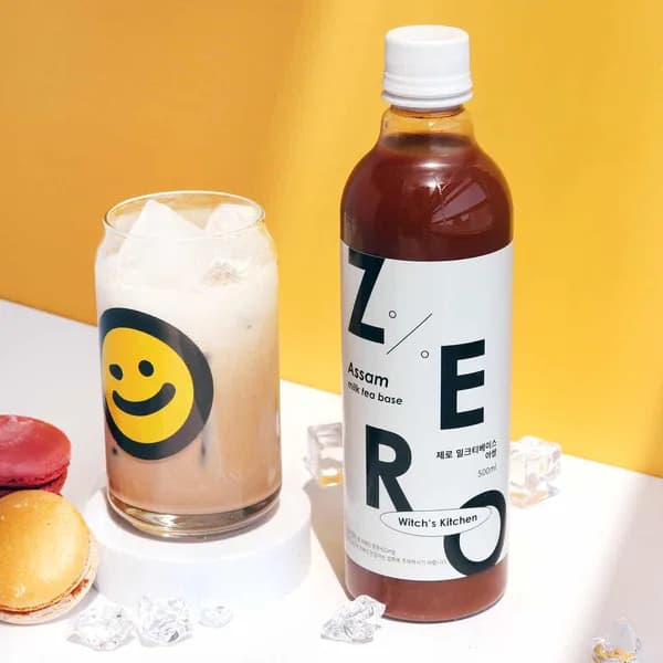 마녀의부엌 제로 아쌈 밀크티베이스 대용량 500ml 1병
