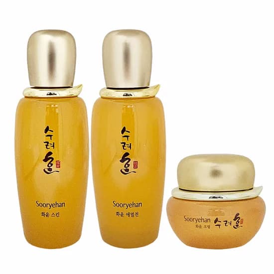 수려한 화윤 기초 3종 세트, 스킨 80ml + 에멀전 80ml + 크림 25ml, 1세트