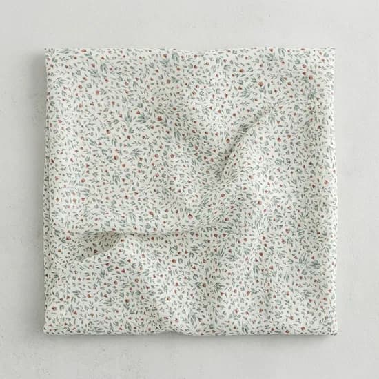 RN 레이온 나일론 혼방 미니 플라워 빈티지 원단 브라운 128cm x 90cm 1개