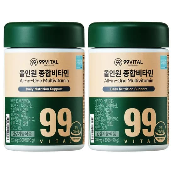 99VITAL 올인원 종합비타민, 300정, 2통