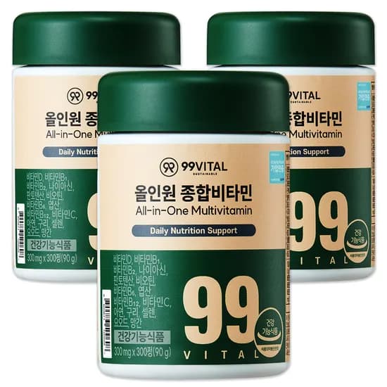 99VITAL 올인원 종합비타민 300정 3통