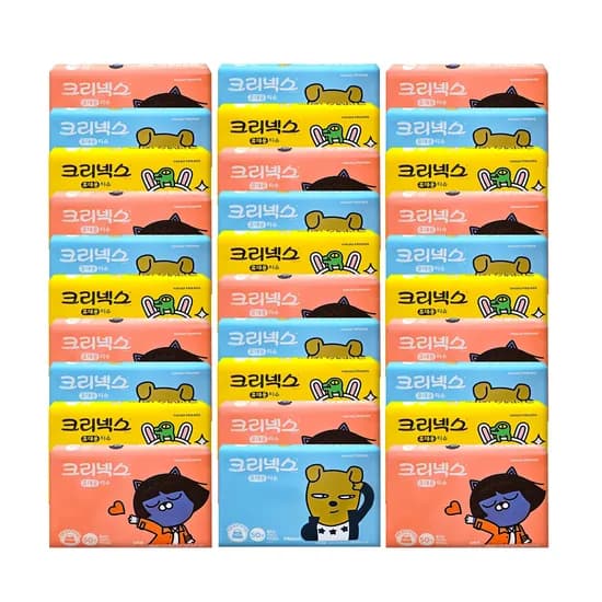 크리넥스 카카오프렌즈 휴대용 티슈 50매 30개