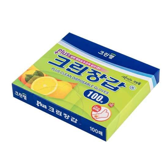크린랩 크린장갑 플러스, 투명, 100매, 1개