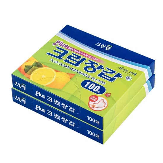 크린랩 크린장갑 플러스 크린장갑, 100매, 2개