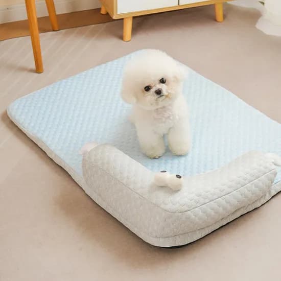 콩쓰몰리 시원하개 강아지 고양이 여름 냉감매트, 블루, S, 1개