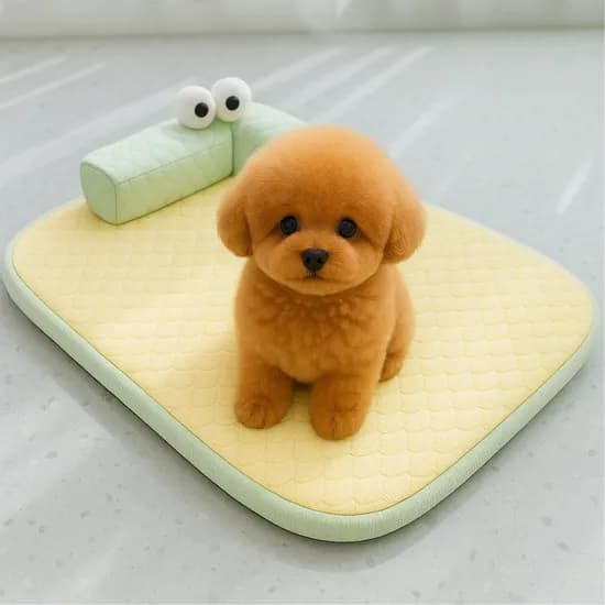 콩쓰몰리 강아지 고양이 반려동물 여름 쿨매트 방석 쿨링패드, 그린, S, 1개