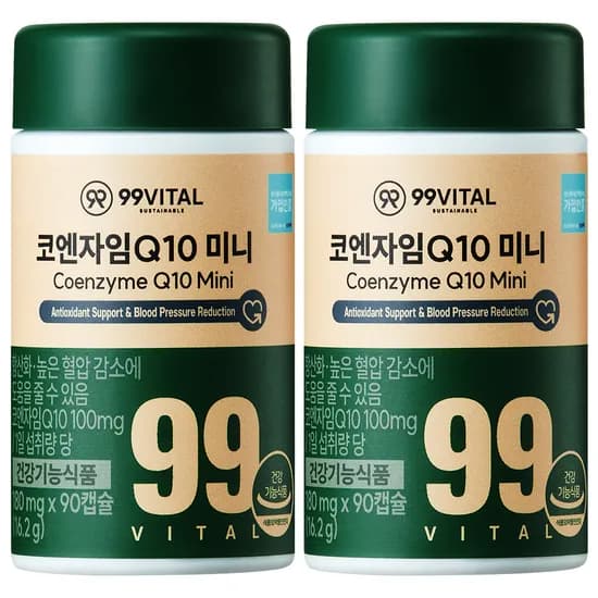 99VITAL 코엔자임Q10 미니 90캡슐 2통