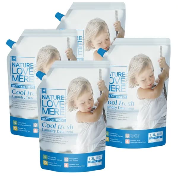 네이쳐러브메레 아기세탁세제 리필 쿨프레쉬향 1300ml 4팩