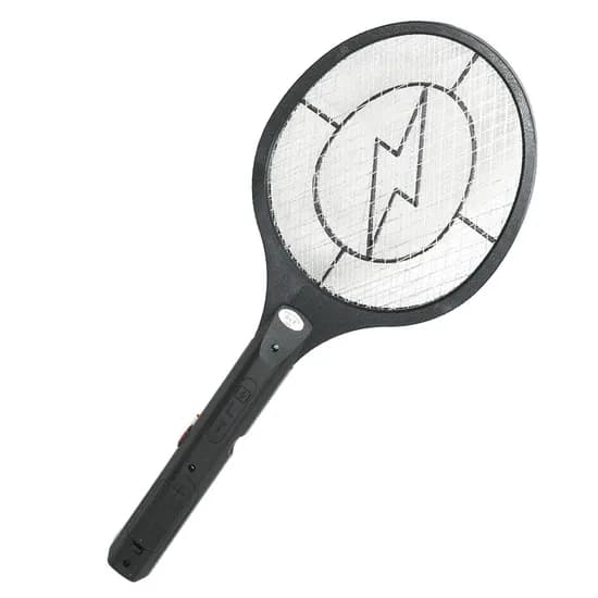 2중 투버튼 전기 모기채, 블랙, 1개