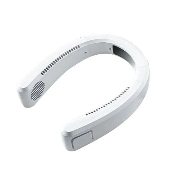 넥밴드 휴대용 선풍기 F54, 화이트, 1개