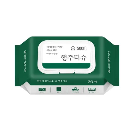 숨 행주티슈(캡형), 70매, 10팩, 1개