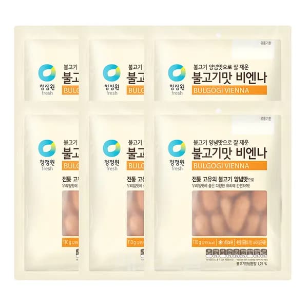 청정원 불고기맛 비엔나 110g 6개
