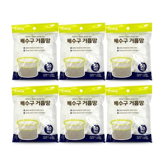이지앤 배수구 거름망 50매입 6개 7,900원