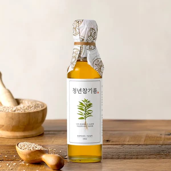 청년 참기름 180ml 1개 8,500원